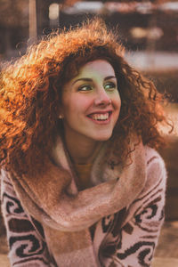 Portrait of smiling young woman