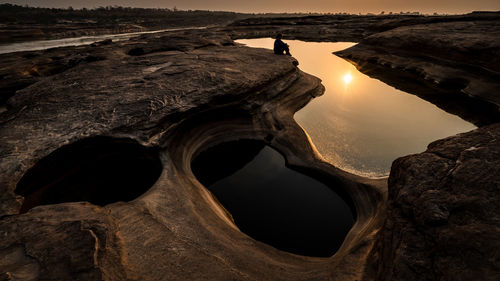 Rock formations at seaside