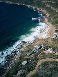High angle view of sea