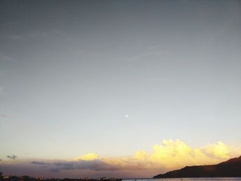 Low angle view of sky at sunset