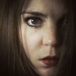 Close-up portrait of woman