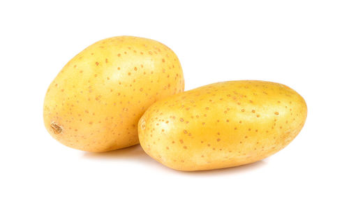 Close-up of apple against white background