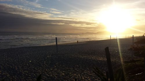 Scenic view of sunset over sea