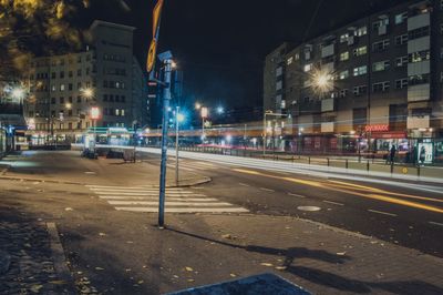 Illuminated city at night