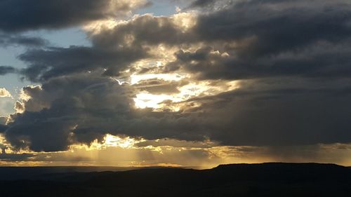 Sunset over landscape