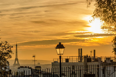 Sunset from montmartre paris