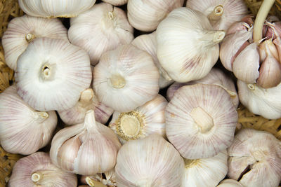 Full frame shot of onions for sale at market