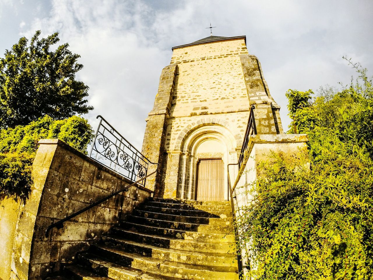 Stairs and building