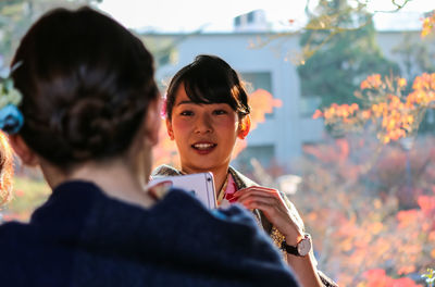 Close-up of young woman