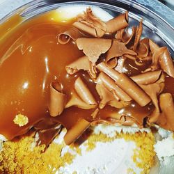 Close-up of dessert in plate