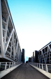 Bridge over river against clear sky