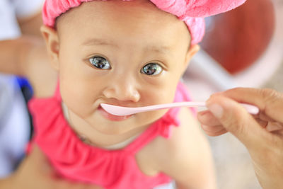 Portrait of cute baby girl