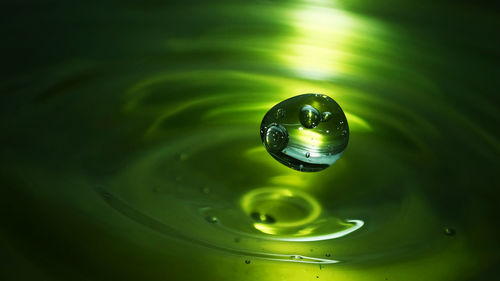 Close-up of bubbles in water