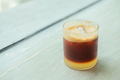 Close-up of drink on table