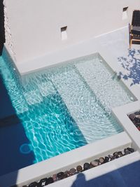 High angle view of swimming pool