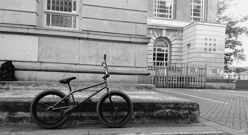 Bicycle against building