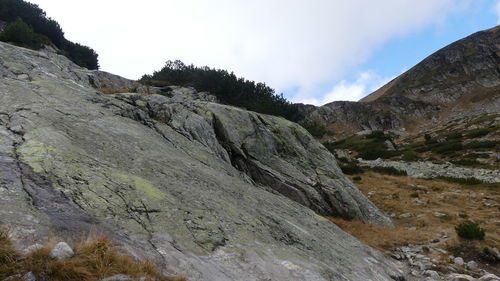 Scenic view of rocky mountains against sky