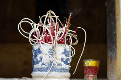 Close-up of drink on table