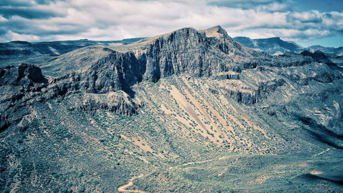 Scenic view of dramatic landscape against sky