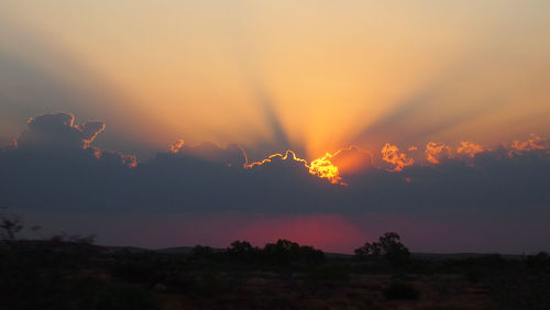 Scenic view of sky during sunset