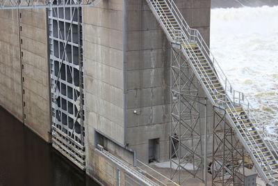 Low angle view of industrial building