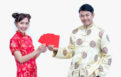 Portrait of a smiling young couple