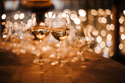 Close-up of wine glass on table