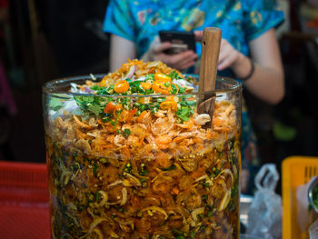 Close-up of pickled shrimp in chinatown, bangkok, thailand