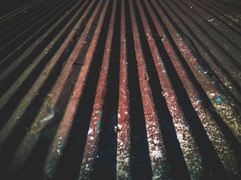 Full frame shot of rusty metallic structure