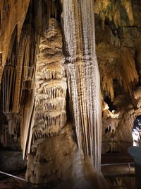 Low angle view of rock formation