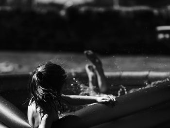 Close-up of woman in water