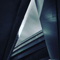 Directly below shot of modern buildings