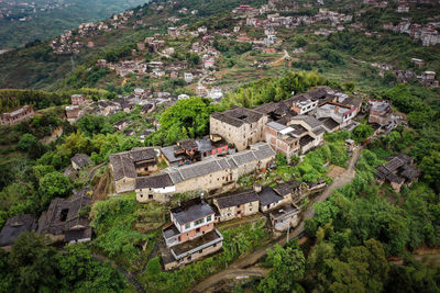High angle view of townscape