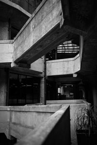 Low angle view of abandoned building