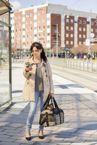 Woman using cellphone