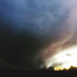Low angle view of cloudy sky