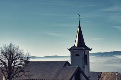 Low angle view of church against sky