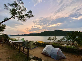 Enjoy the sunrise when camping