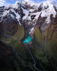 Scenic view of snowcapped mountains