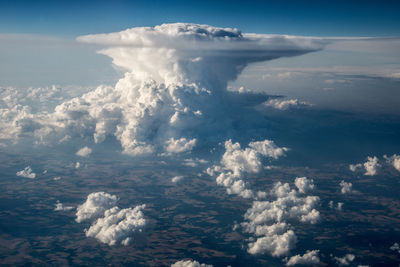 High angle view of clouds in sky