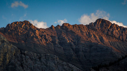 Scenic view of rocky mountains against sky