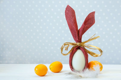 Close-up of various fruits on table