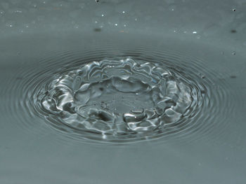 High angle view of rippled water