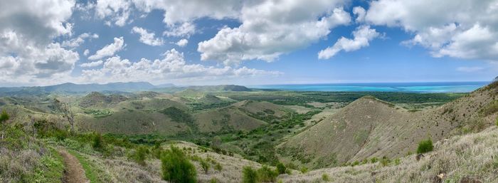 Panoramic view of sea against sky