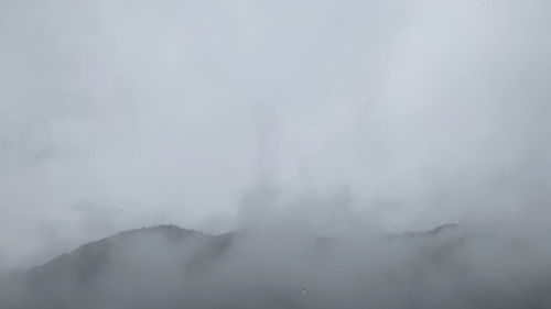 Low angle view of mountain against sky