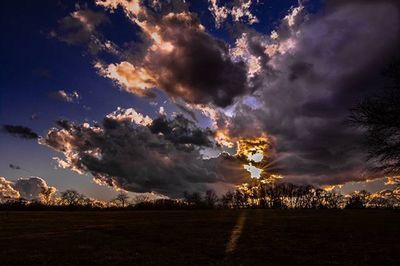 Clouds over landscape