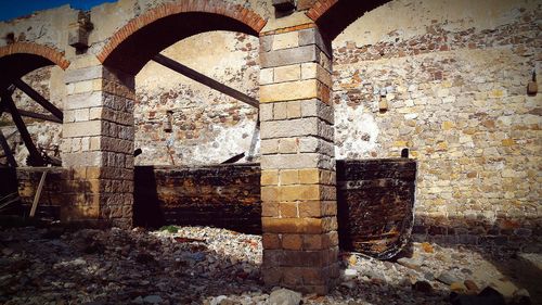 Shadow on brick wall