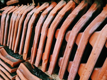 Full frame shot of row