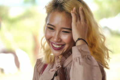 Portrait of a smiling young woman