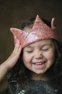 Close-up portrait of a smiling girl